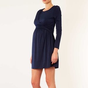 85% off Topshop Navy Blue Maternity Dress